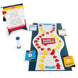 Spin Master Hijos vs Padres, Juego clásico de Preguntas para Toda la Familia, Hijos vs Padres para niños a Partir de 6 años