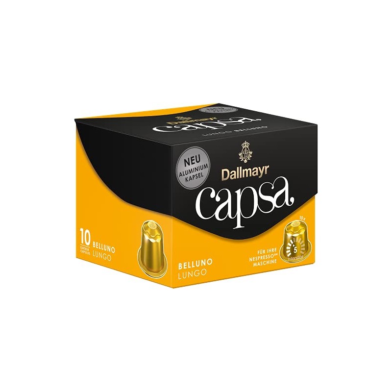 Dallmayr Lungo Belluno Capsa Coffee for Nespresso, 1.98 Ounce