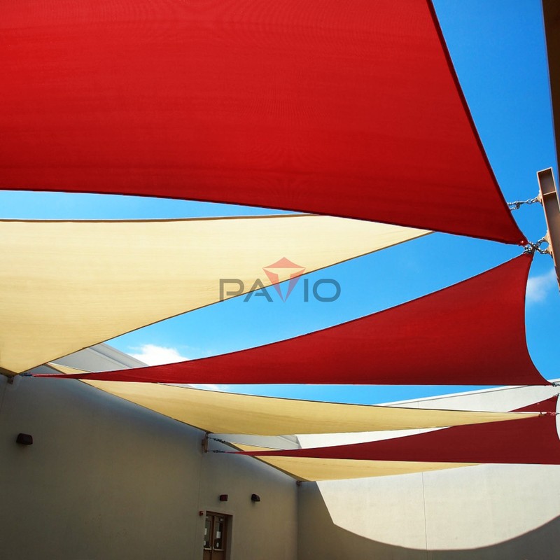 Patio Paradise 16' x16'x 16' Red Sun Shade Sail Triangle