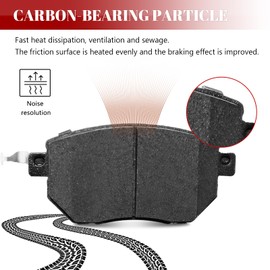 YXPCARS Front and Rear Ceramic Disc Brake Pads Set Replacement for Infiniti Fx35/Fx45 2003-2005, for Nissan Maxima 2004-2008 Murano 2003 2004 2005 2006 2007 2009 2010 2011