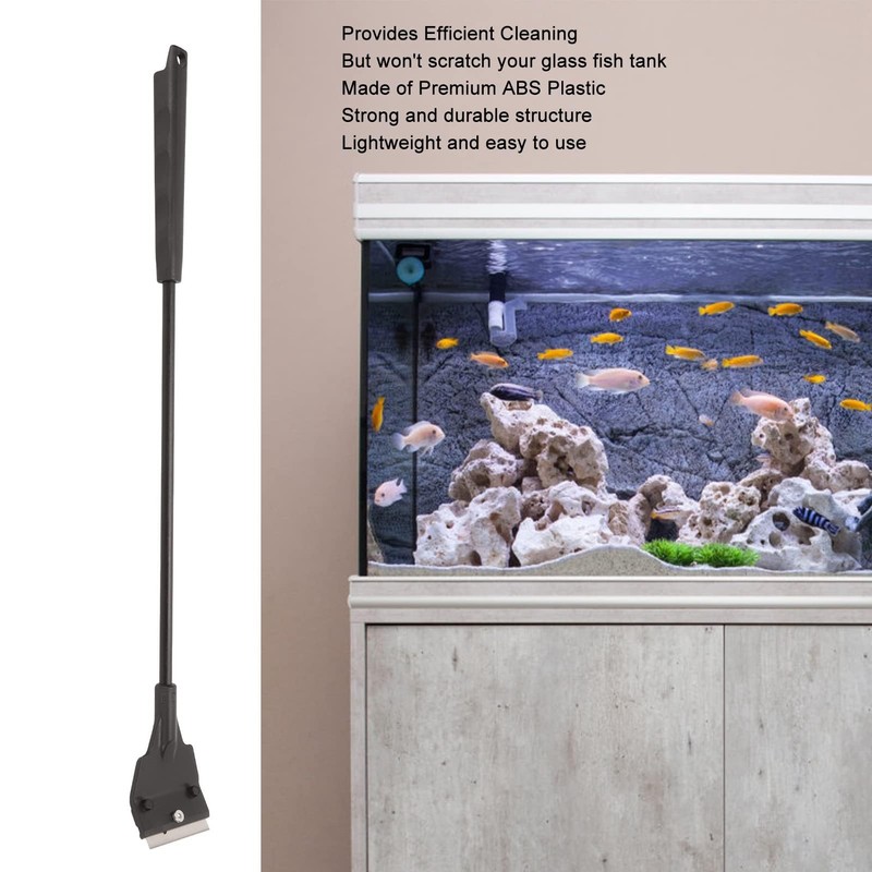 Aquarium Cleaning Tool Anti-Scratch Ergonomic Handle Fish Tank Algae Scraper
