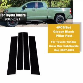 Unbranded 4Pc Pillar Post For 2007-2021 Toyota Tundra Door Trim Cover Car Auto Accessories