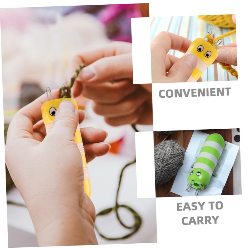 LIFKOME 2pcs Cute Bee Yarn Knitter Hand-Knitting Weaving Tool for