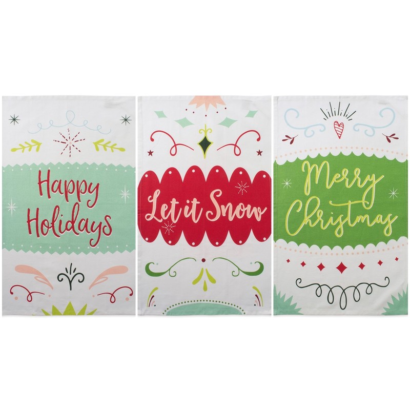 DII Holiday Kitchen Towel Set, Christmas Tea Towels for Baking,