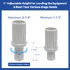 Liyufecor 4Pcs Adjustable Plastic Bullet Feet, Adjustable Height Round Base