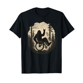 Retro Bigfoot Wheelchair Handicap Disabled Vintage Boys Mens T-Shirt
