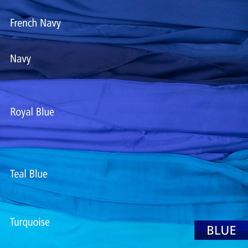 Basic Sense Plain Chiffon Soft Sheer Scarf, Royal Blue