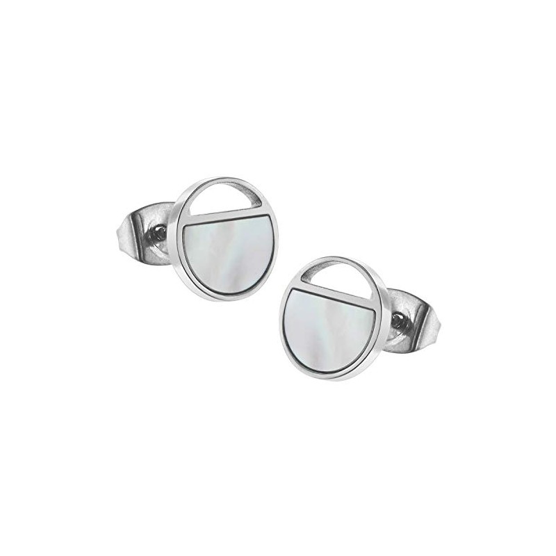 Boccia 05034-01 Stud Earrings in Round Shape Made of Polished