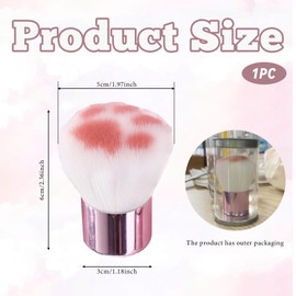 1 Pack Cute Cat'S Paw Makeup Brush - Soft Fiber Kitten Paw Concealer Brush, Multifunctional for Loose Powder and Blush; Ideal for Outdoor Travel - Cat Paw Makeup Brush