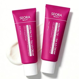 Crema de arbutina iluminadora coreana para manchas oscuras y tono de piel desigual, hidratante facial hidratante 1.69 fl oz (paquete de 2)