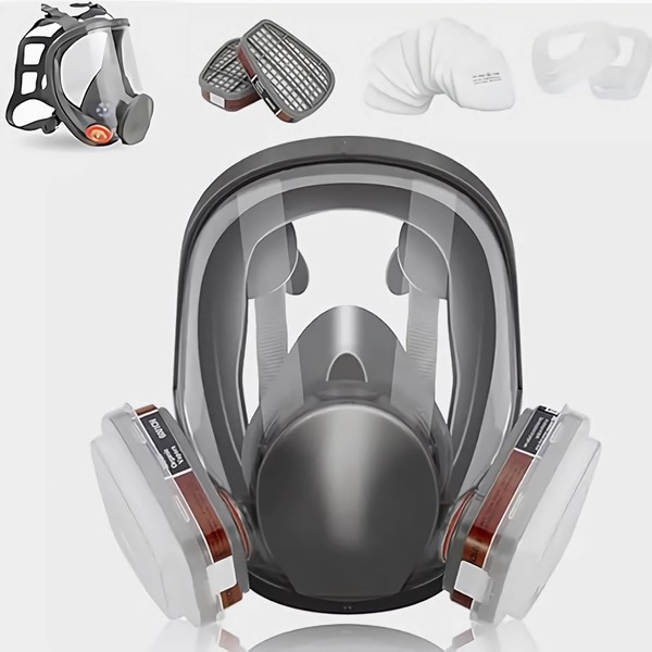 Sosvulix 27-in-1 Full Mask, Reusable, for Organic Vapours, Acid Gases,