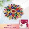 PATIKIL 4.3 Inch Rhinestone Patches, Flower Shape Applique Patches Rhinestone