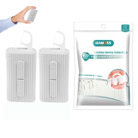 Dental Floss Picks-LIAMOSS Flossers with Floss Dispenser,No-Break & No-Shard Adults Toothpicks Sticks 120 Count,The Best Dental Oral Care,Perfect Portable Floss Case Clean Teeth,for Home or Travel…