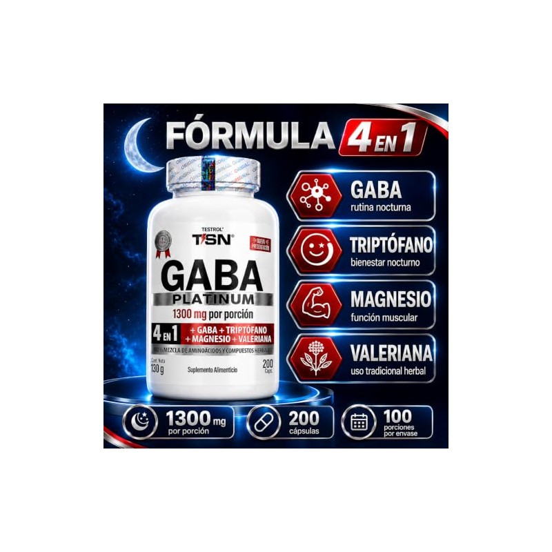 Gaba Platinum | Fórmula 4 En 1 | Gaba 750