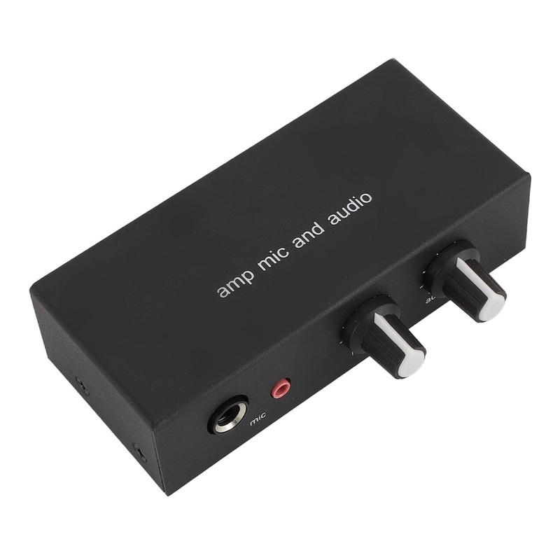 Stereo Audio HiFi Phonograph Preamp, MIC Condenser Interface Microphone Headphone