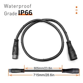 HUDAMZKY Ebike Hub Motor Extension Cable,9 Pin Waterproof Extension Cable for Electric Bike and Escooter Female to Male 60cm 130cm 160cm Wire of Conversion Kit (Female to Male 60cm)