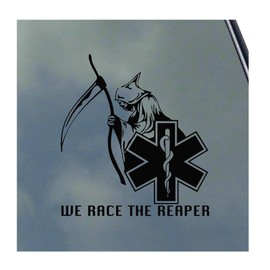 We Race the Reaper EMT Vinyl Sticker Decal by KLO Graphics