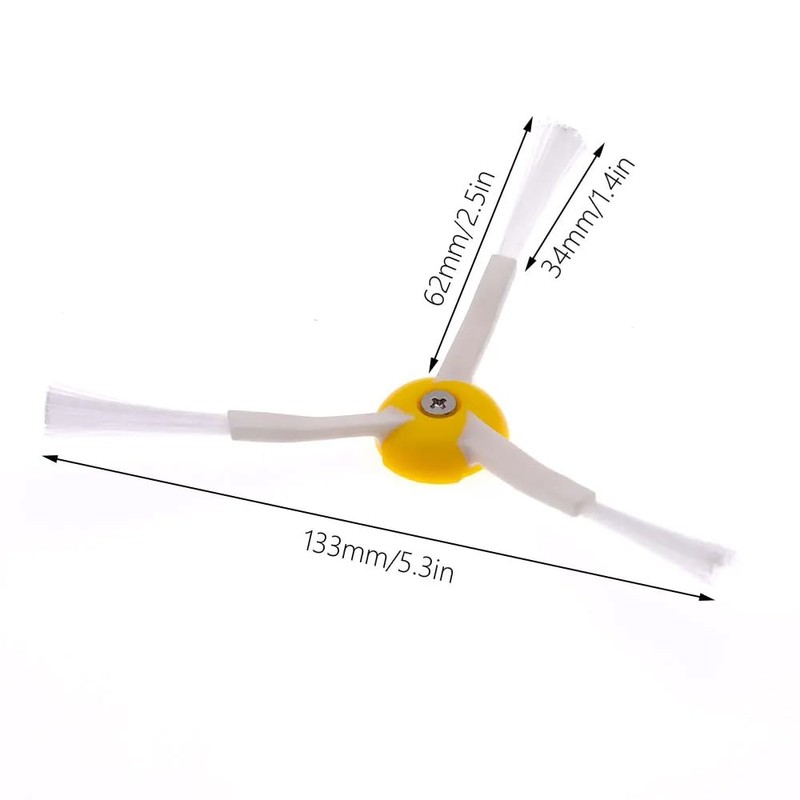 MIRTUX Set of 3 Side Brushes Compatible with Roomba 800