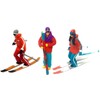 Hsthe Sea 3 Pieces Miniature Model Skiing Figures Scenario Scenes