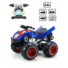 Unbranded Mad ATV 2.4Ghz RC Motorcycle 4D Stunt Rotation Car Vibration Gravity Simulator - Blue