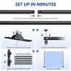Backdrop Banner Stand 10x8ft，Adjustable Heavy Duty Photo Backdrop Stand，Step and