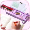 LilyBeauty Pop Up Multifunction Pencil Case with Calculator and Cutter,