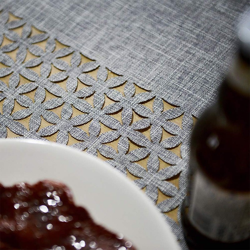 Linen Tablecloth Beautiful Laser Cut Patterned Tablecloths Are Suitable for