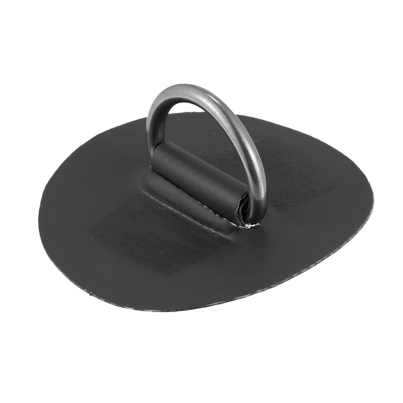 X AUTOHAUX D-Ring Patches PVC Stainless Steel Round D-Ring Pads