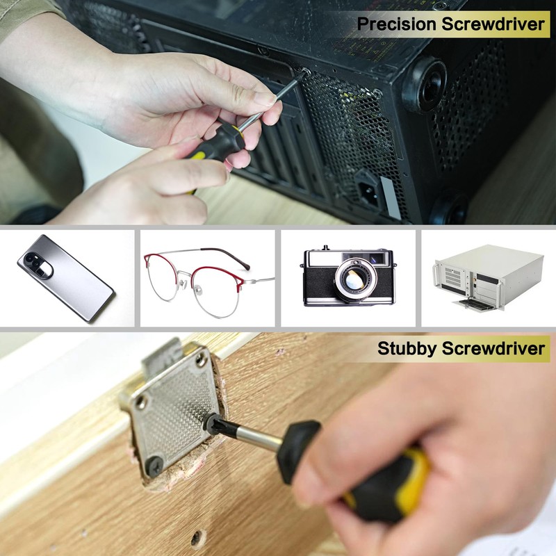 GMTOOLS 43pcs Magnetic Screwdriver Set, Including Slotted, Phillips, Hexagonal, Pozidriv,