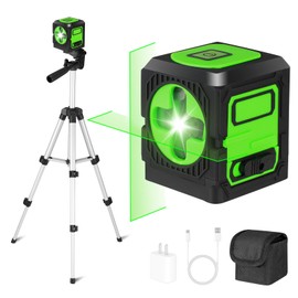 Green Laser Spirit Level Self Leveling Cross Line Laser Level with Tripod Adjustable Tripod for Building Floor Tiles Home Decoration