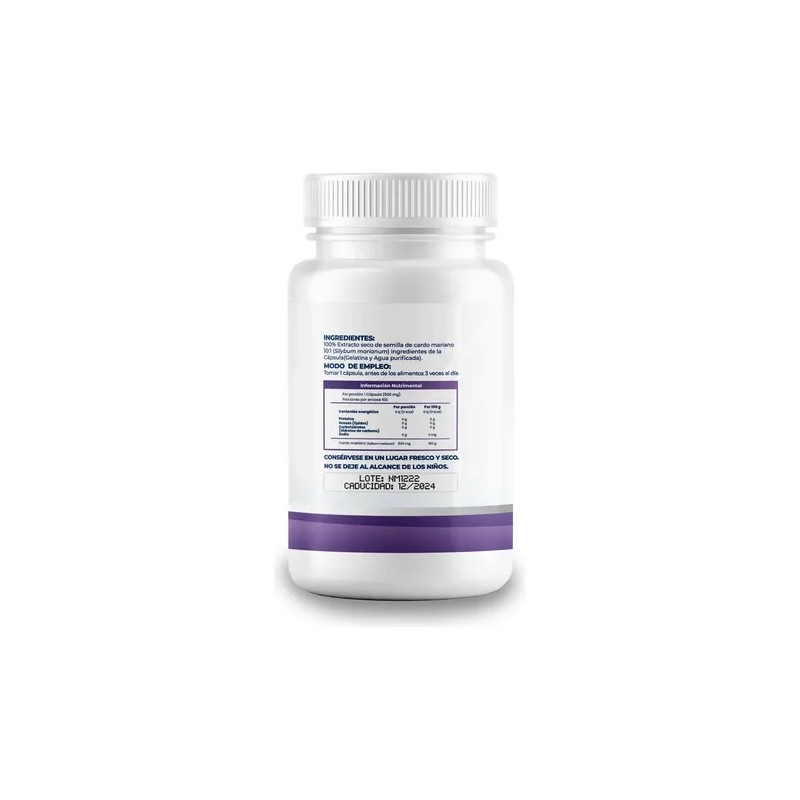 Cardo Mariano 500mg - 2 Frascos - 100 Cápsula Por
