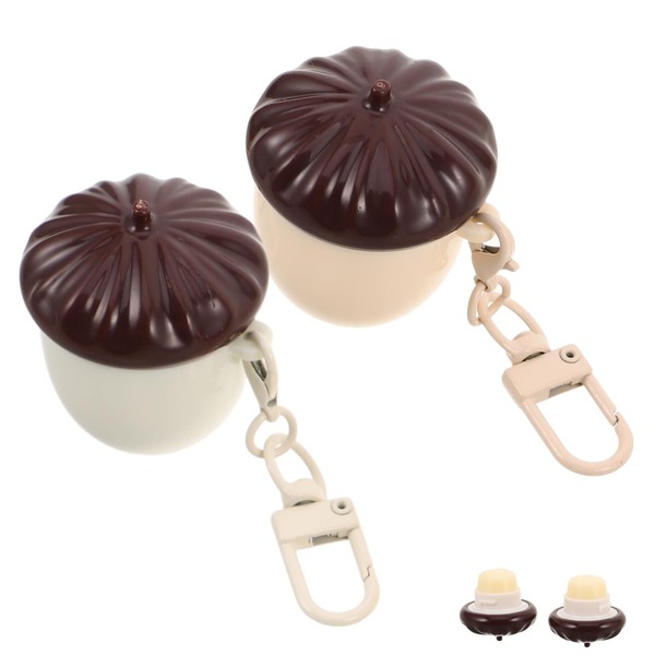 Outanaya 2pcs Lip Balm Portable Chestnut Flavor Hydrating Moisturizer Non