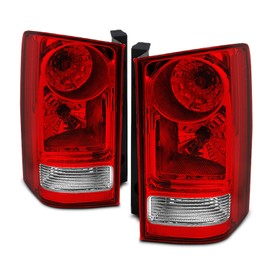 For Honda Pilot Red Clear Rear Tail Lights Brake Tail Lamps Driver and Passenger Side Replacement Pair