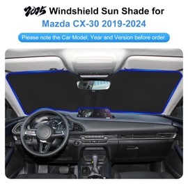 Windshield Sun Shade for 2019-2024 2025 2026 Mazda CX-30 Accessories - Windshield Sunshade Cover Front Window Shade Custom Fit CX30 Sun Visor Protector Foldable Blocks UV Rays