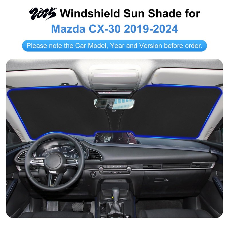 Windshield Sun Shade for 2019-2024 2025 2026 Mazda CX-30 Accessories