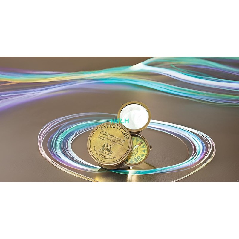 Antique Replica Vintage Nautical Captain compass & Magnifying Glass