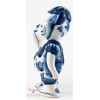 Gzhel Boy Monkey Figurine handmade souvenir