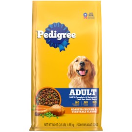 Pedigree Dry Food Pedigree Complete Nutrition Adult Dry Dog Food, Roasted Chicken & Vegetable Flavor, 3.5 lb. Bag