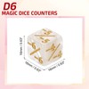 sourcing map 24Pcs Magic Dice Counters, Acrylic D6 Life Token