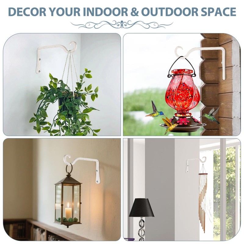 BOLITE Plant Hangers, 6 Inch Hanging Plant Brackets Outdoor Indoor,