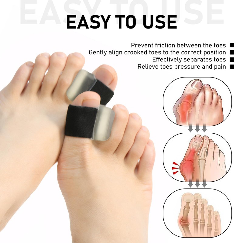 6 Toe Separator,Toe Separators for Overlapping Toes for Men and