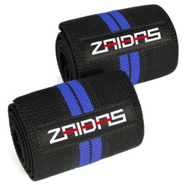 ZAIDAS Wrist Wrap, 23.6 inches (60 cm), Weight Training, Muscle Training, Wrist Support, Wrist Fixation, Black/Blue