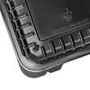 Karat 8'' x 8" Black PP Hinged Container, 1 compartment