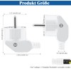 MejaRizon Schuko Plug, 2 Pieces Angled Plug 250 V/16 A,