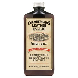 Leather Milk Conditioner and Cleaner for Furniture, Cars, Purses and Handbags. All-Natural, Non-Toxic Conditioner Made in the USA. Leather Care Liniment No. 1. 2 Sizes. Includes Premium Applicator Pad