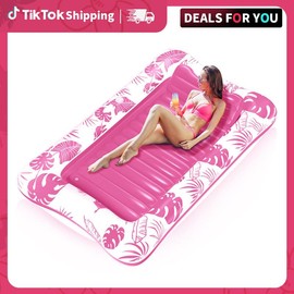 Inflatable Tanning Pool 83″ x 52″ Large Lounge Float With Cup Holder,2025 new Sun Tan Tub Adult Pool Floats Raft Swimming summer collapsible pool sun tan tub Three colors blue, pink and gold:_Gold