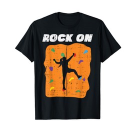 Climbing Rock On Wall Climber Bouldering Women Girls Kids T-Shirt