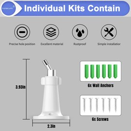 honecumi for Ring Camera Wall Mount–Adjustable Brackets Compatible with Ring Stick Up Cam Battery/Plug-in/Pro/Elite, Ring Indoor Cam (1st Gen) & 1/4” Screw Security Cameras, Indoor/Outdoor Use,2-Pack