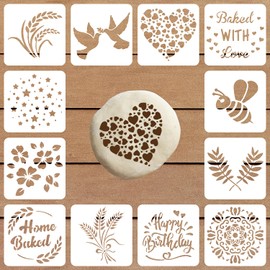 Plantillas de pan artesanales | Plantillas de pan, pasteles, café, pastel y galletas para decorar tu propio diseño único