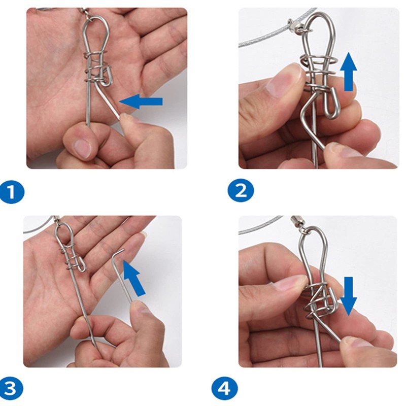 Joyeee Fish Stringer Clip, Steel Fish Stringer Heavy Duty with